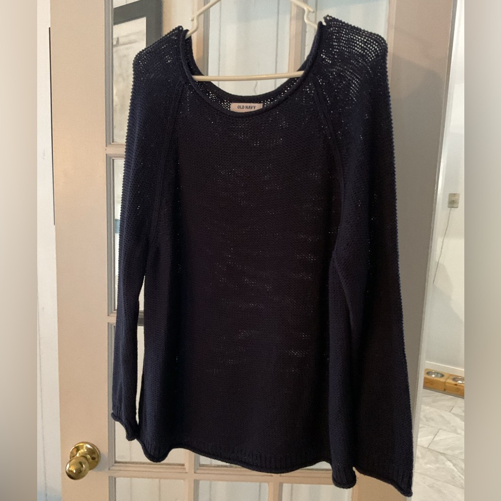 WOMENS NAVY KNIT SWEATER…XL